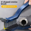 Z1185 Random Color 2pcs, Crevice Brush + Hook, Hard-Bristled Brush For Narrow Gaps, Corners, And Floors, Bathroom Floor Crevice Cleaning Brush